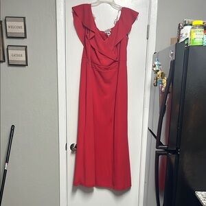 Elegant Coral Women's Dress